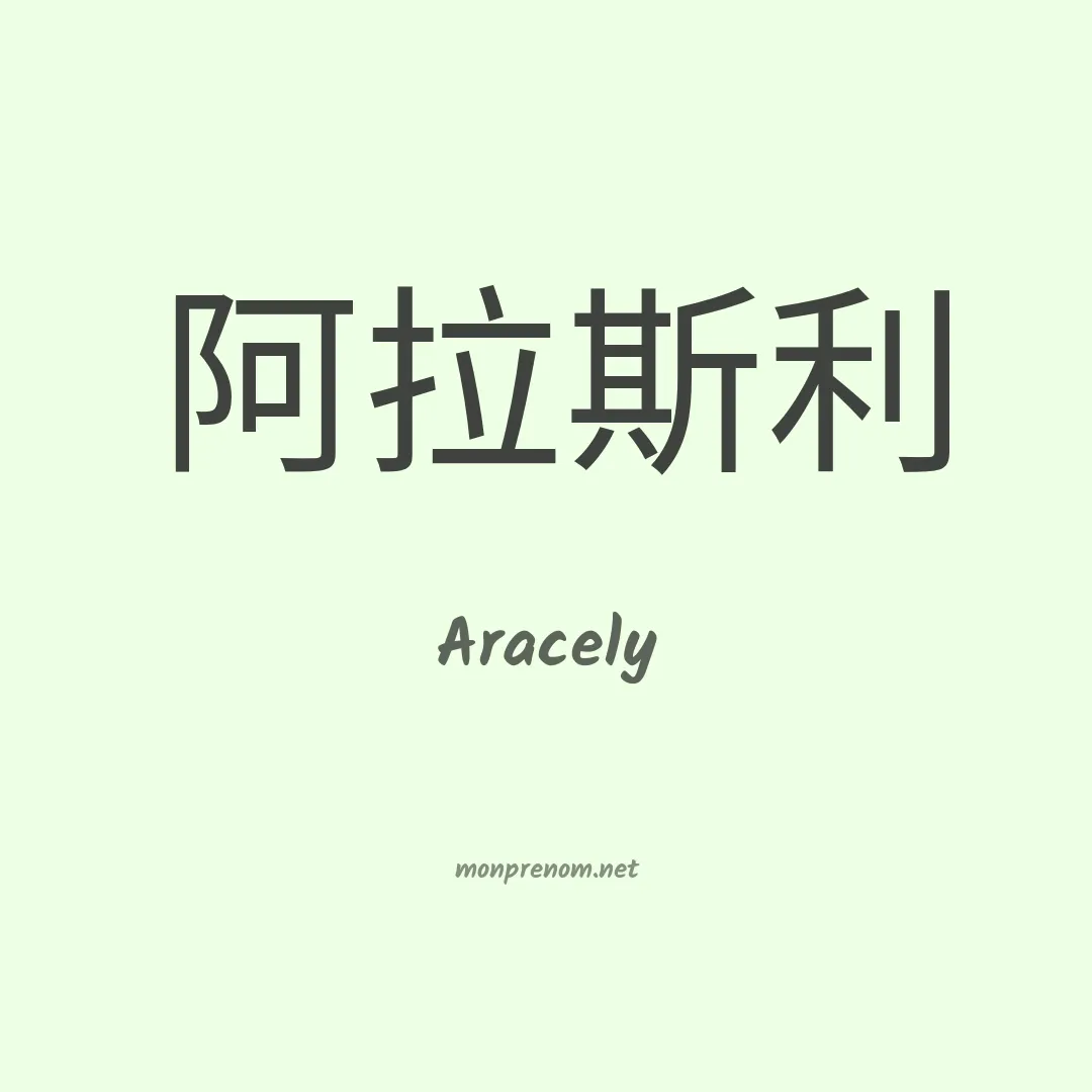 Aracely en chinois