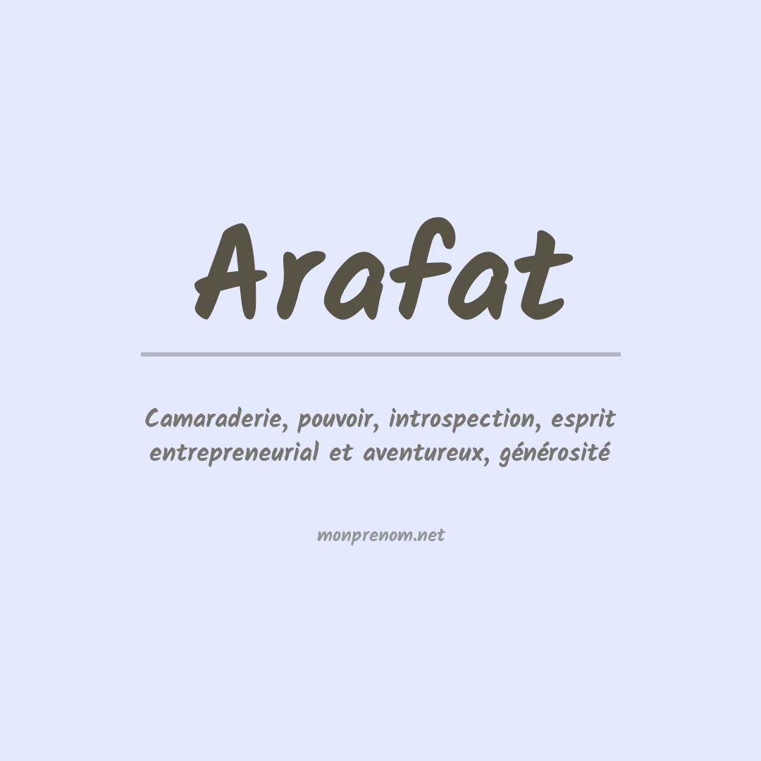 Prénom Arafat