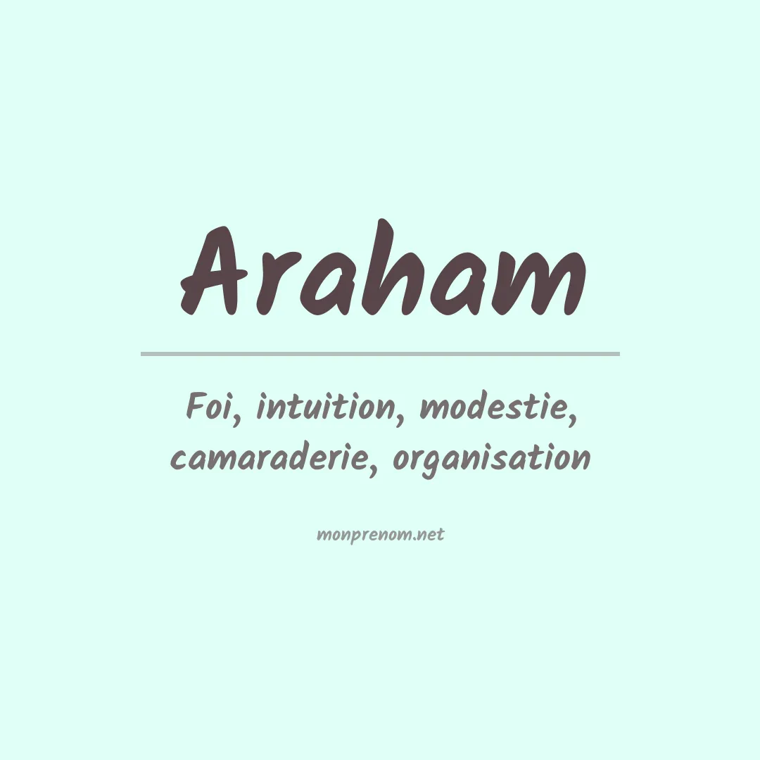 Signification du prénom Araham