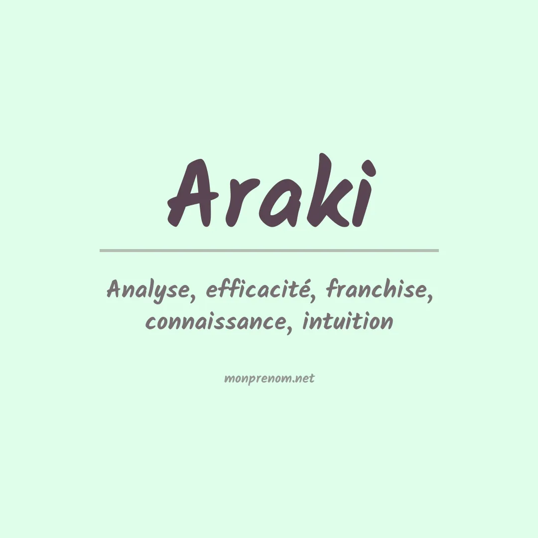 Prénom Araki