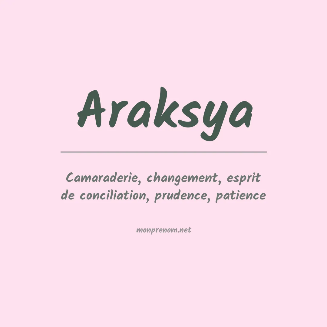 Signification du prénom Araksya