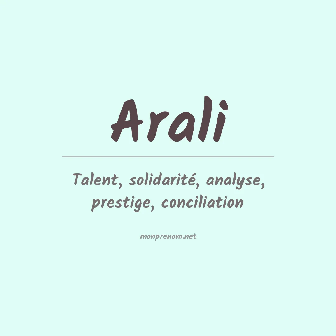 Prénom Arali