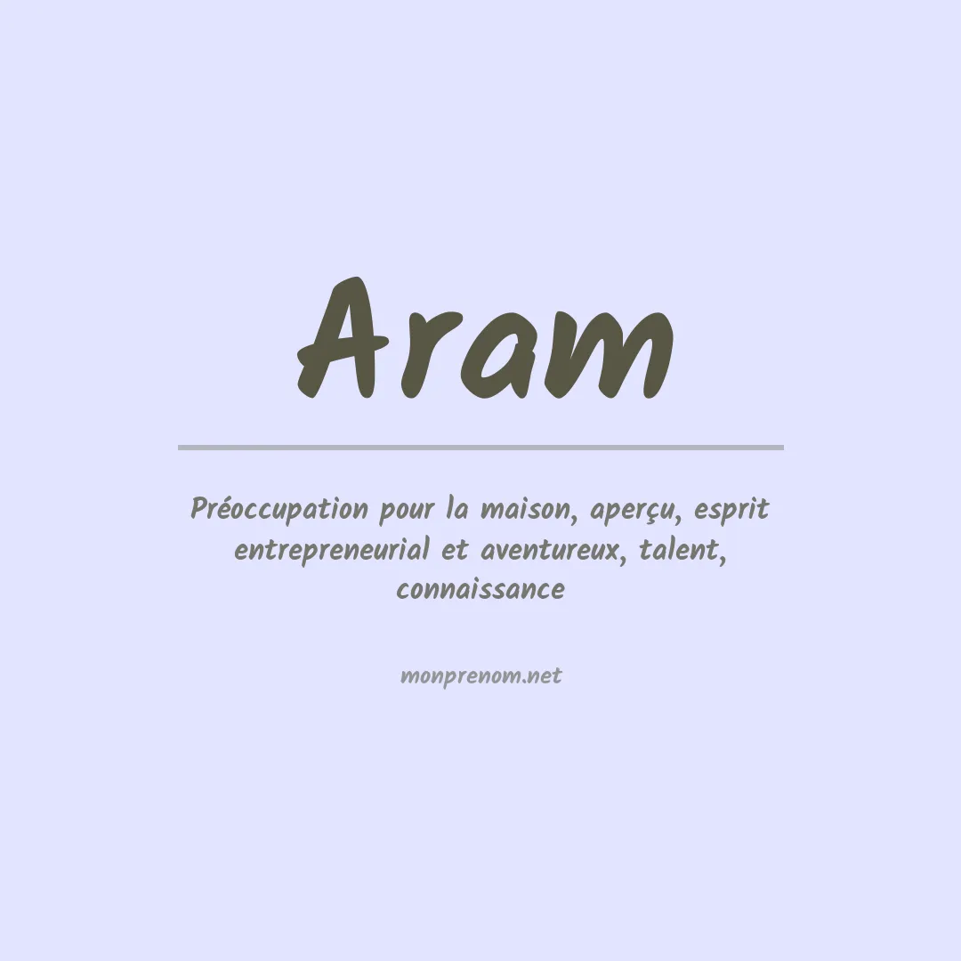Prénom Aram