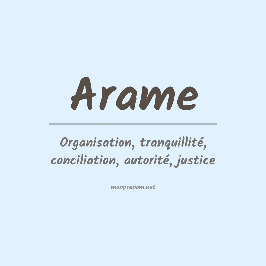 Prénom Arame