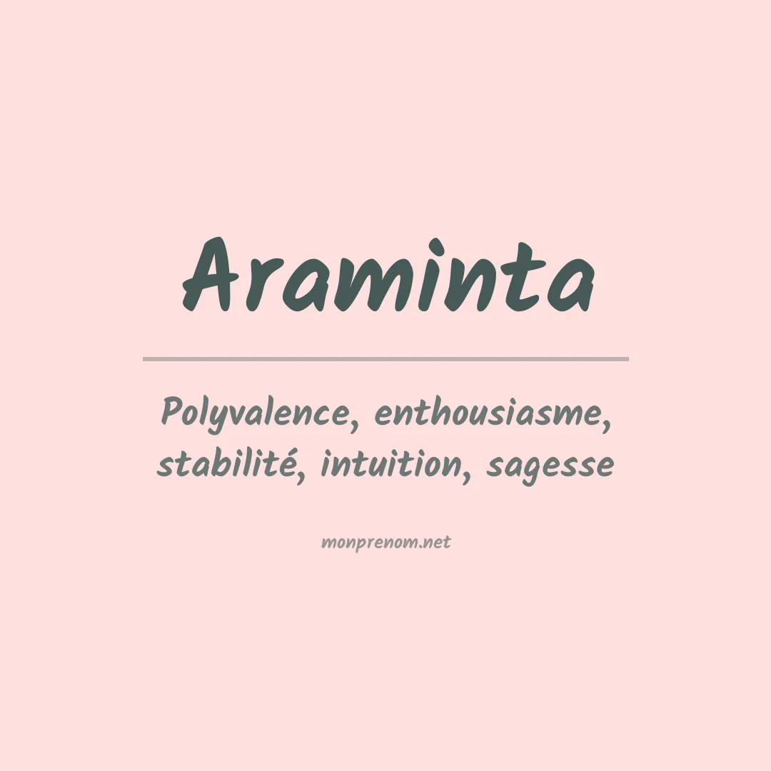 Signification du prénom Araminta
