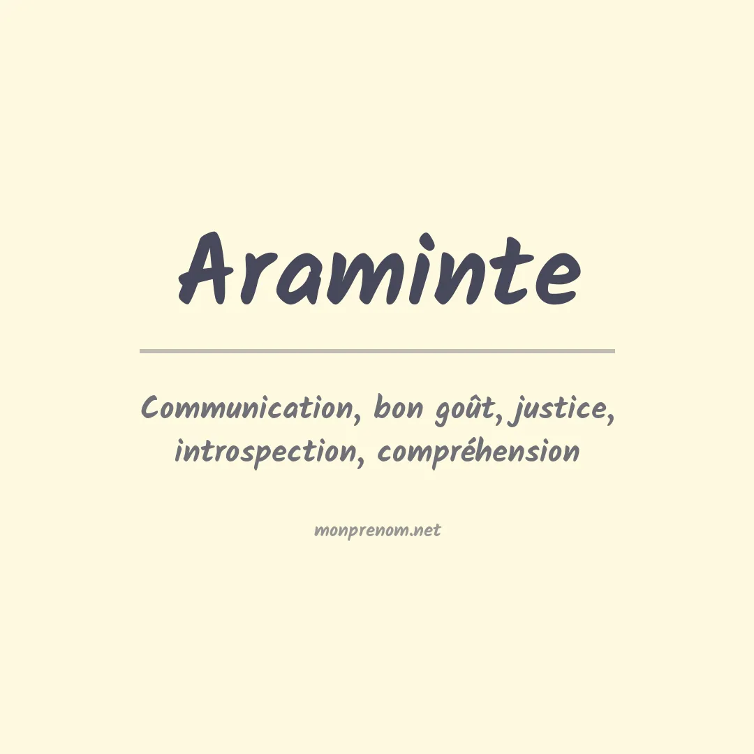 Signification du prénom Araminte