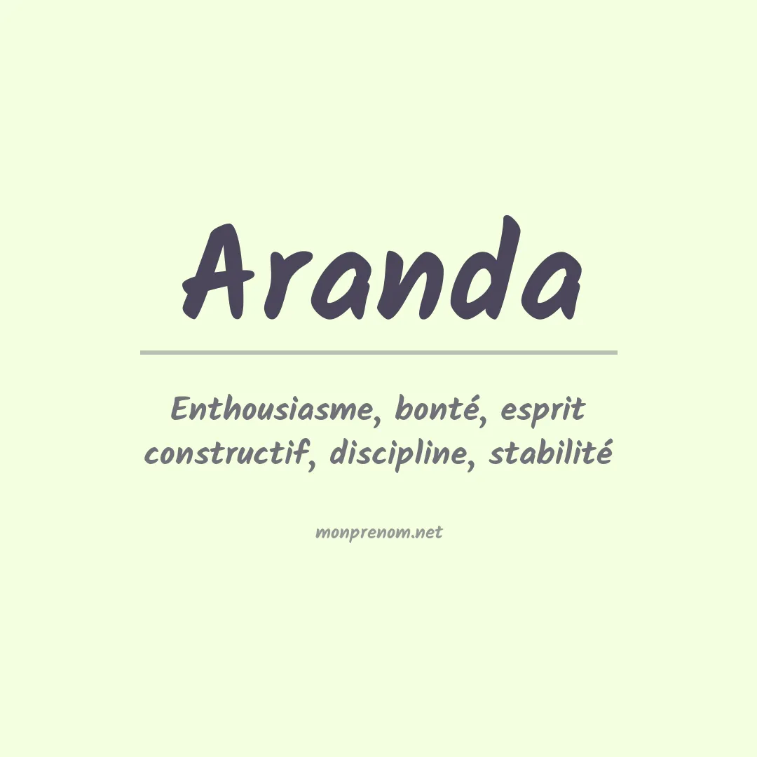 Prénom Aranda