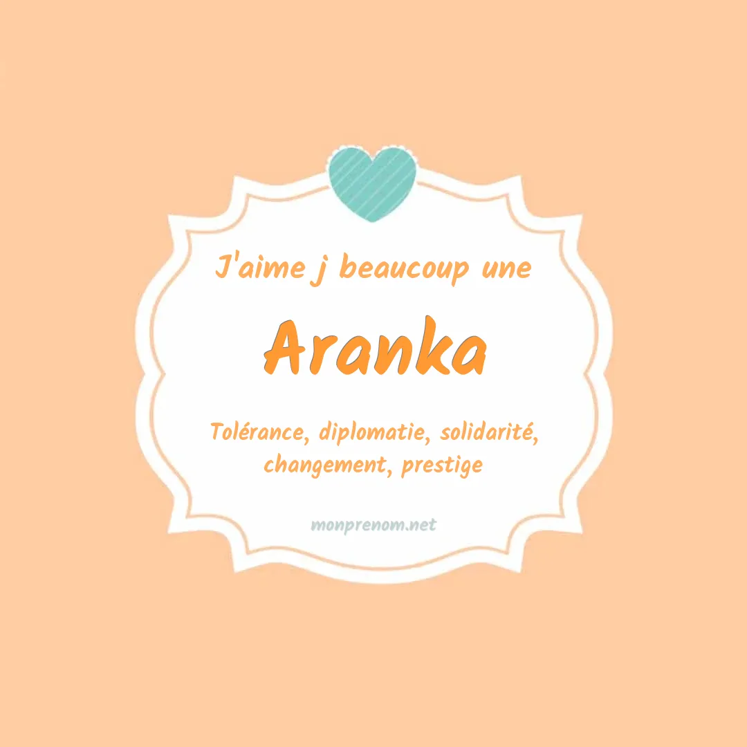 J'aime beaucoup Aranka