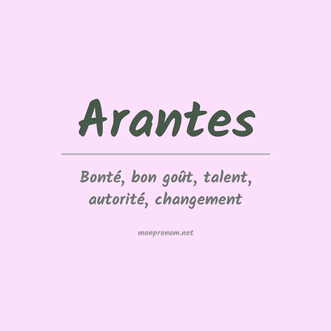 Prénom Arantes