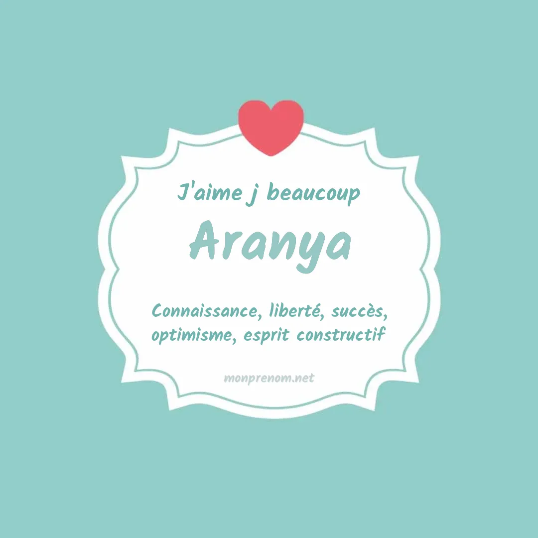 J'aime beaucoup Aranya