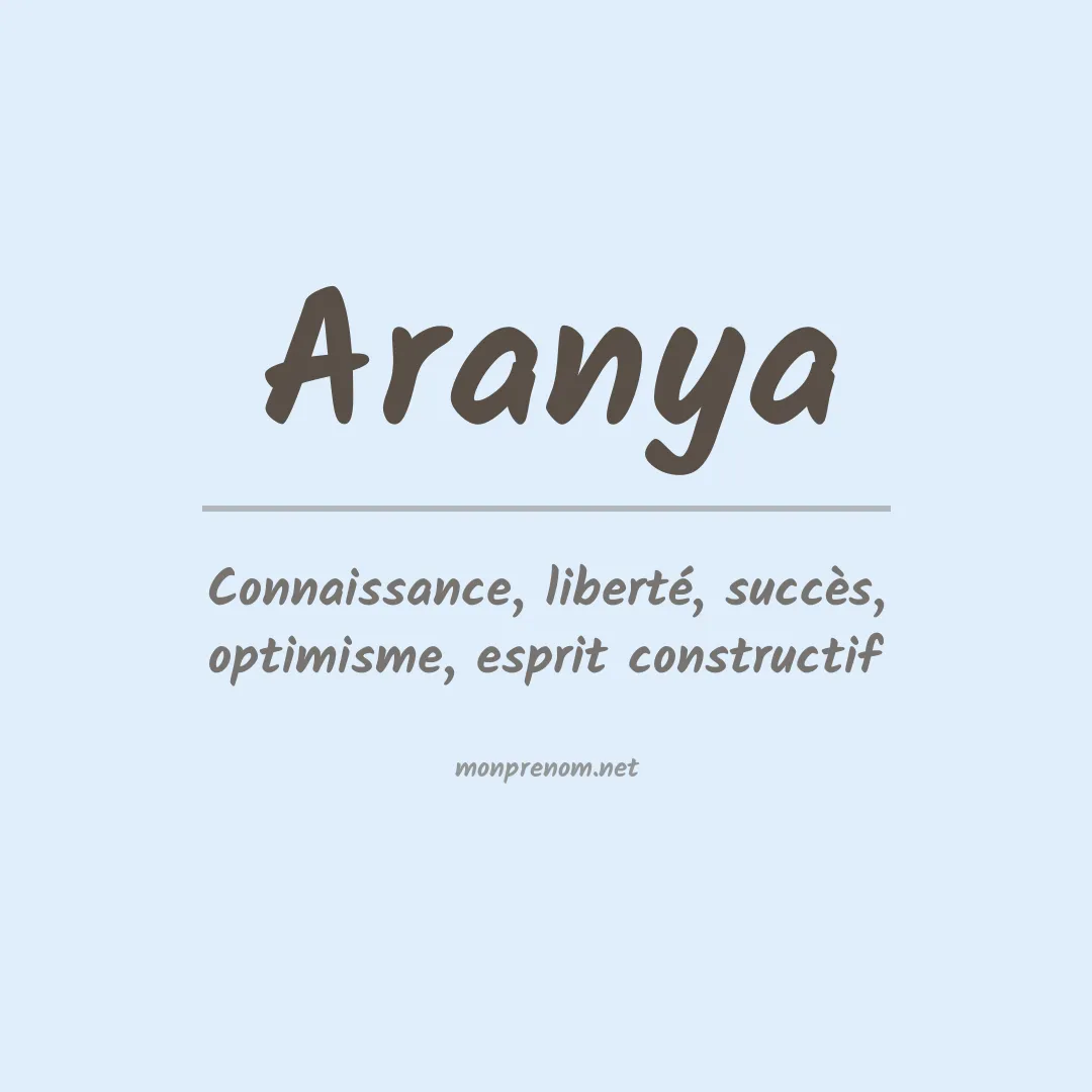Signification du prénom Aranya
