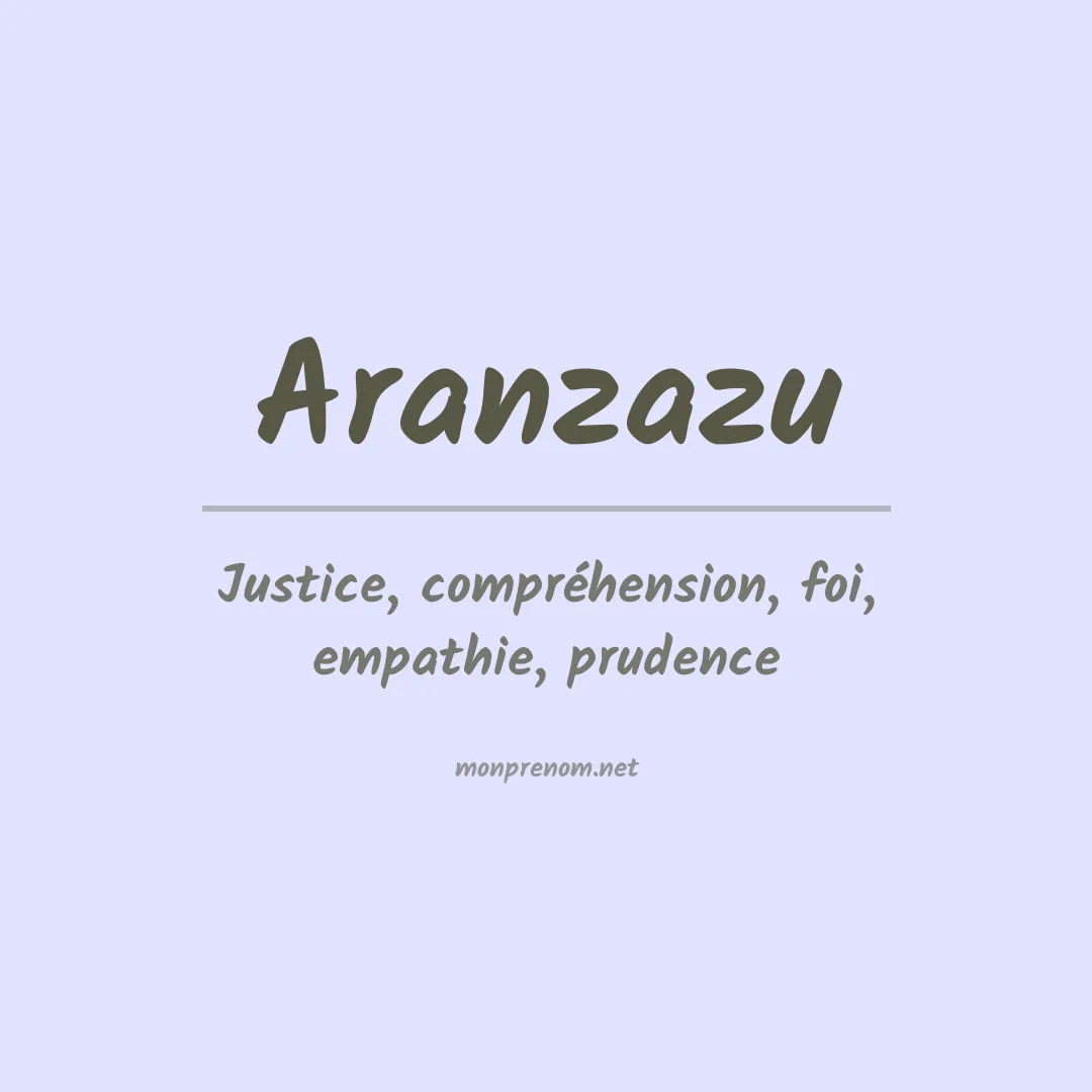 Prénom Aranzazu