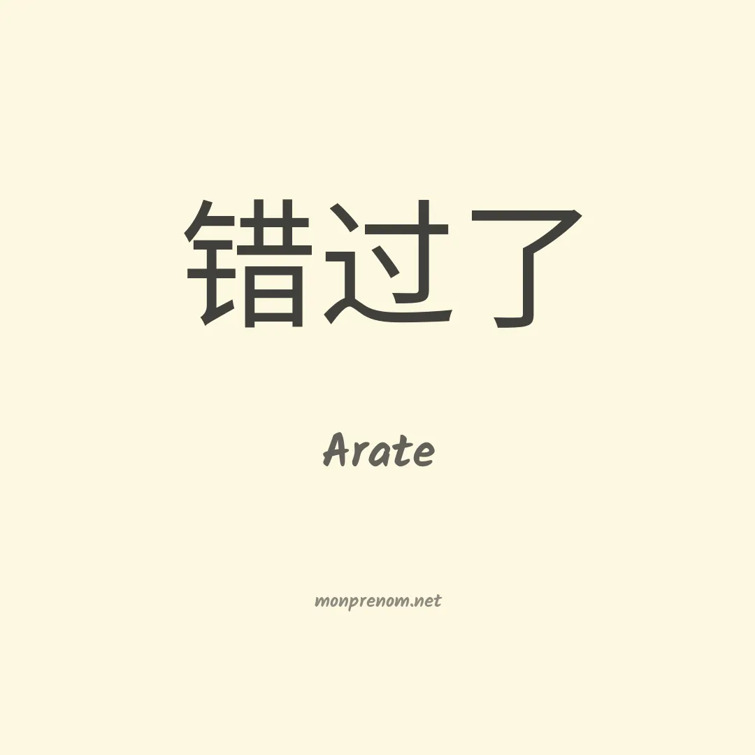 Arate en chinois