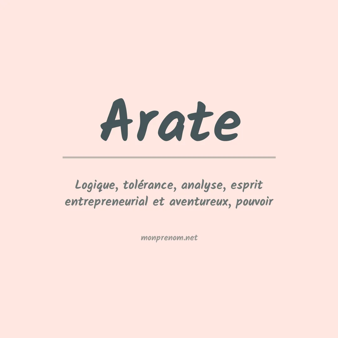 Signification du prénom Arate