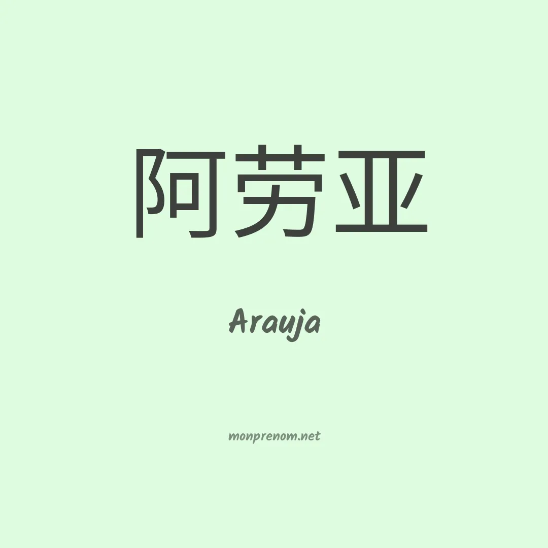 Arauja en chinois