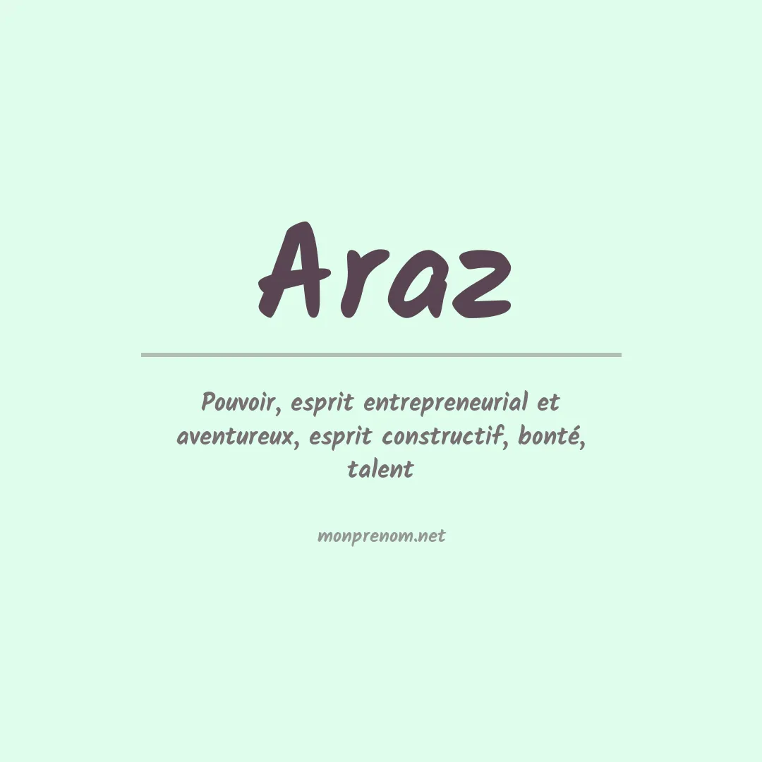 Signification du prénom Araz