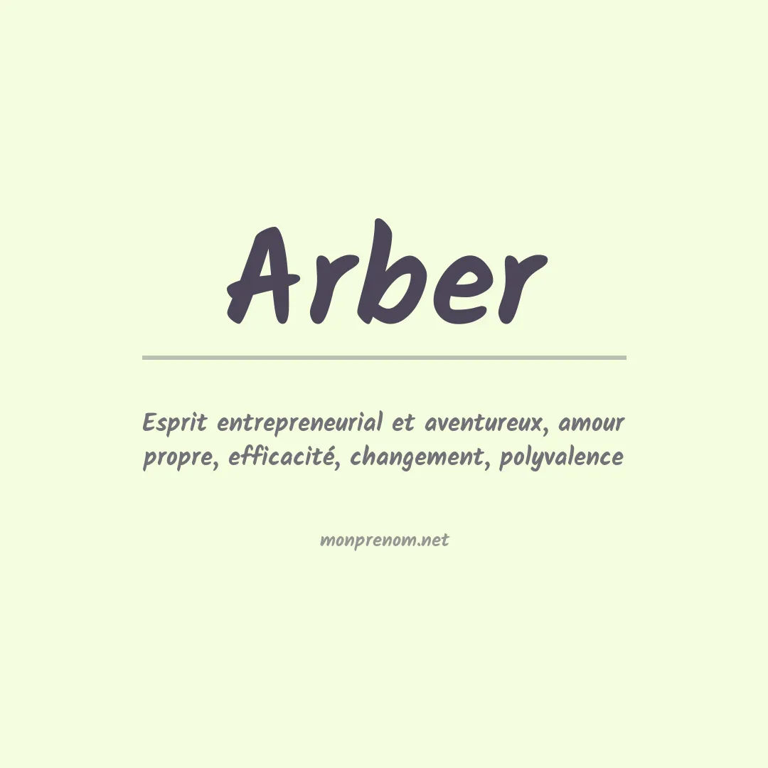 Prénom Arber