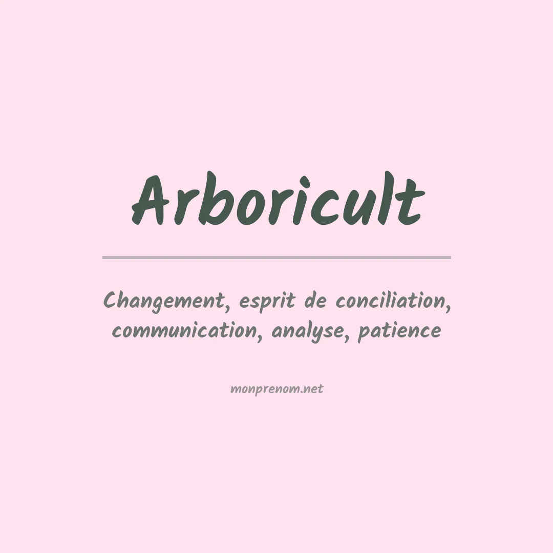 Signification du prénom Arboricult