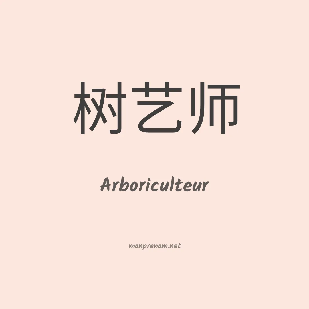 Arboriculteur en chinois