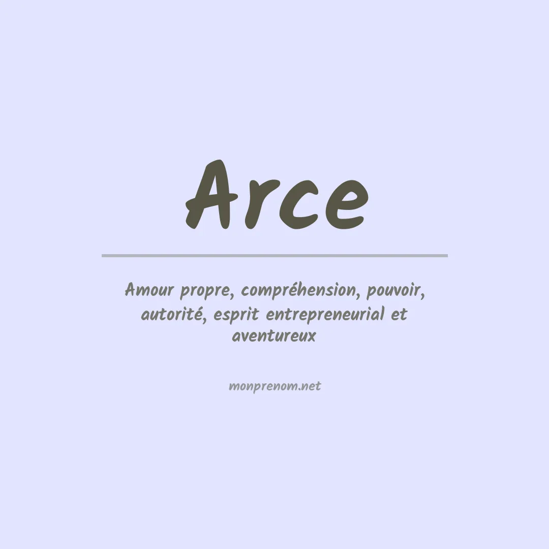 Prénom Arce