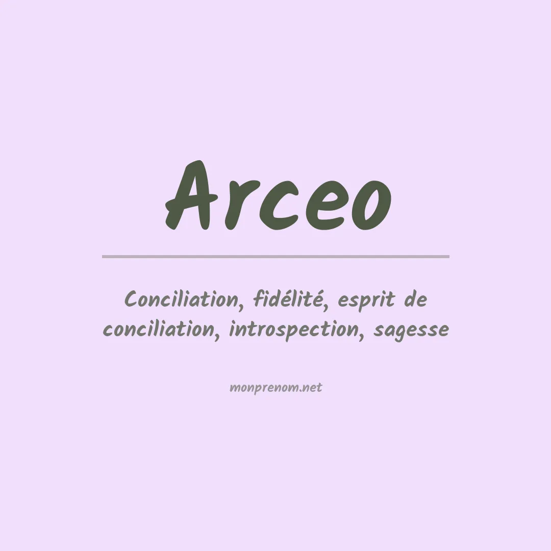 Prénom Arceo