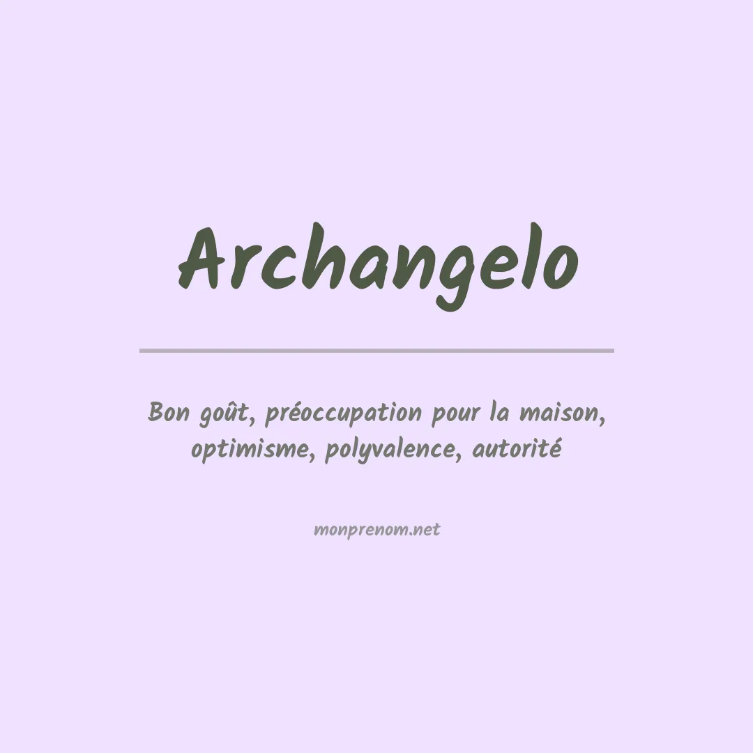Signification du prénom Archangelo