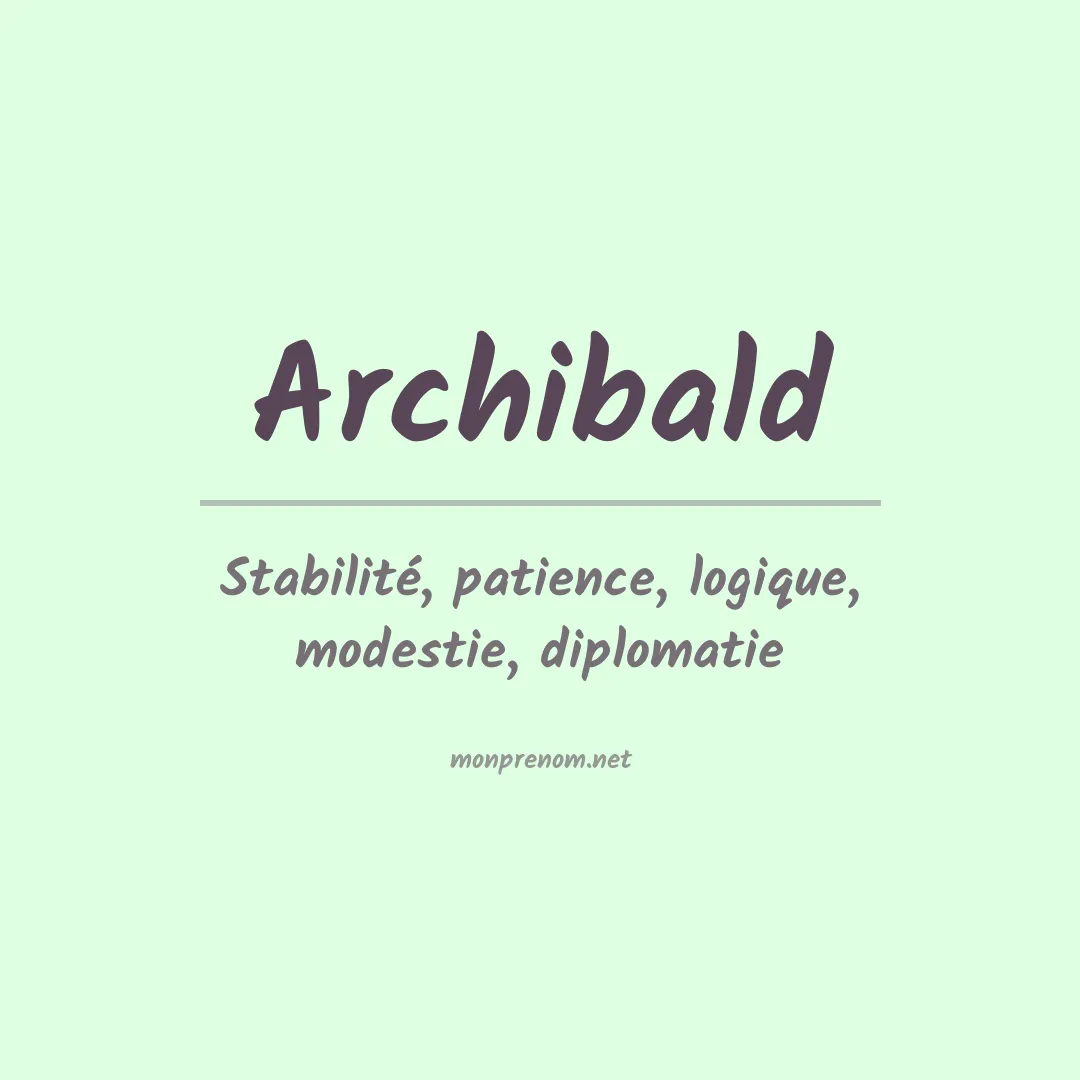 Prénom Archibald