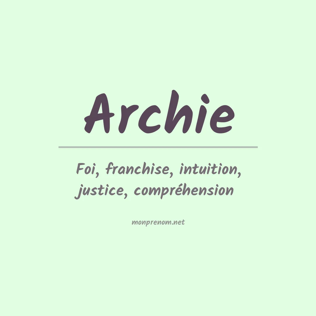 Prénom Archie