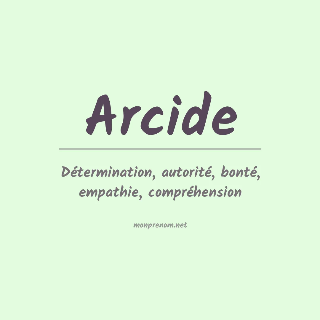 Prénom Arcide