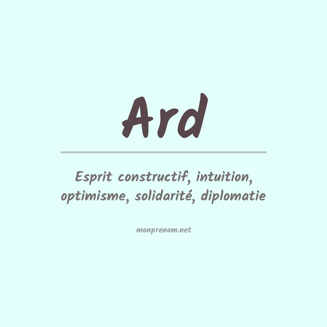 Prénom Ard