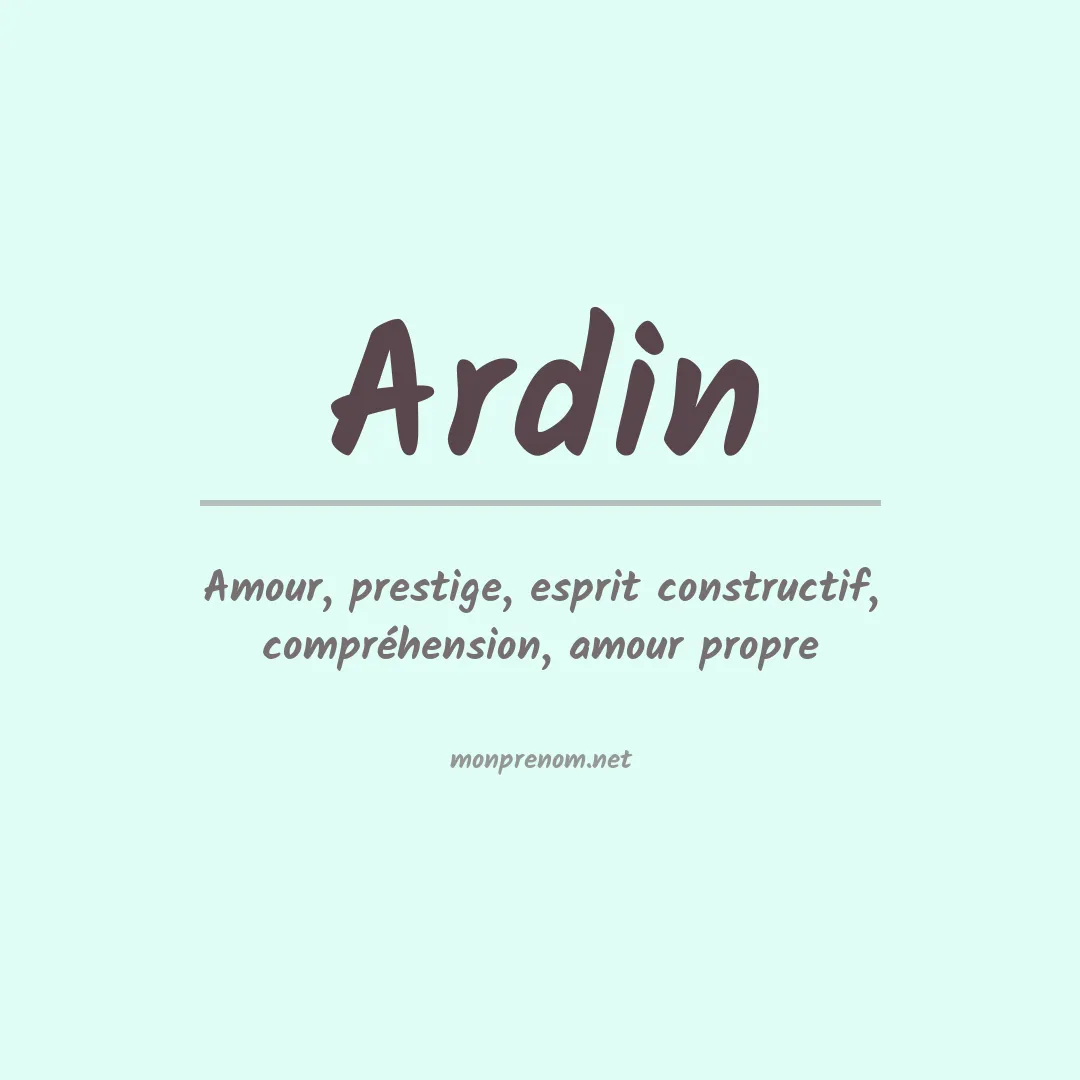 Prénom Ardin