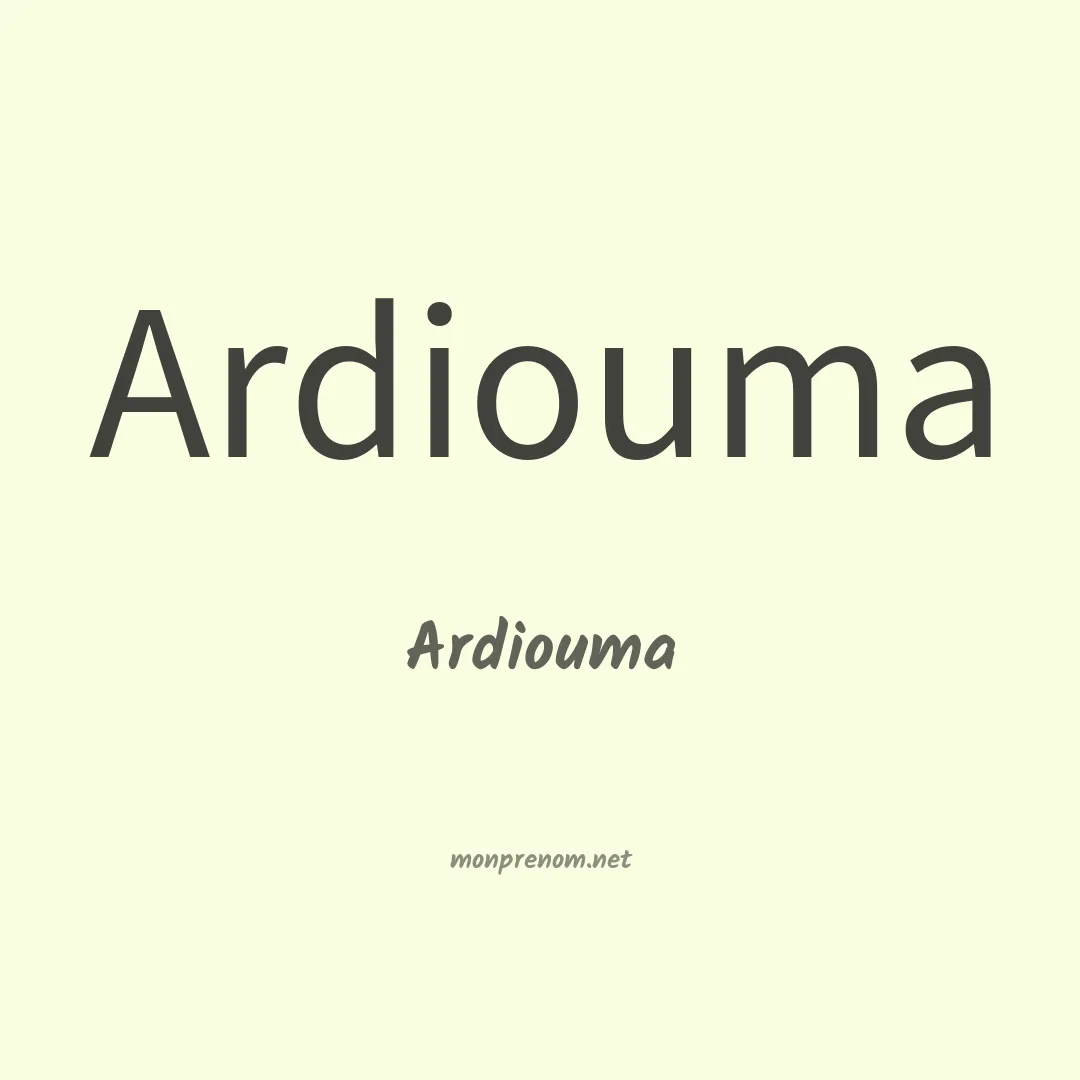 Ardiouma en chinois