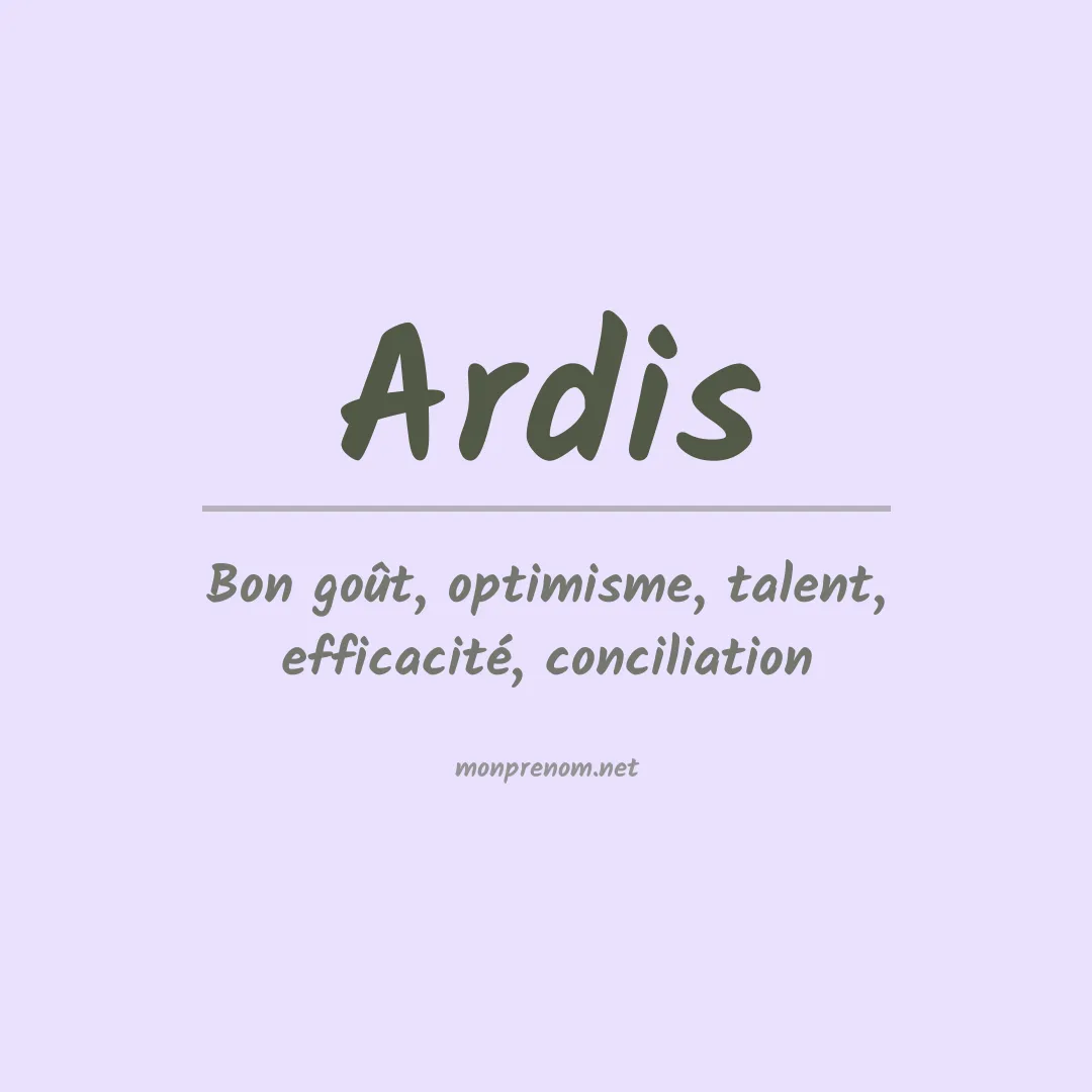 Prénom Ardis