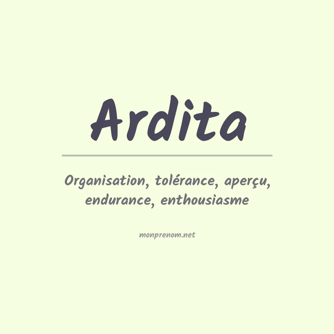 Signification du prénom Ardita