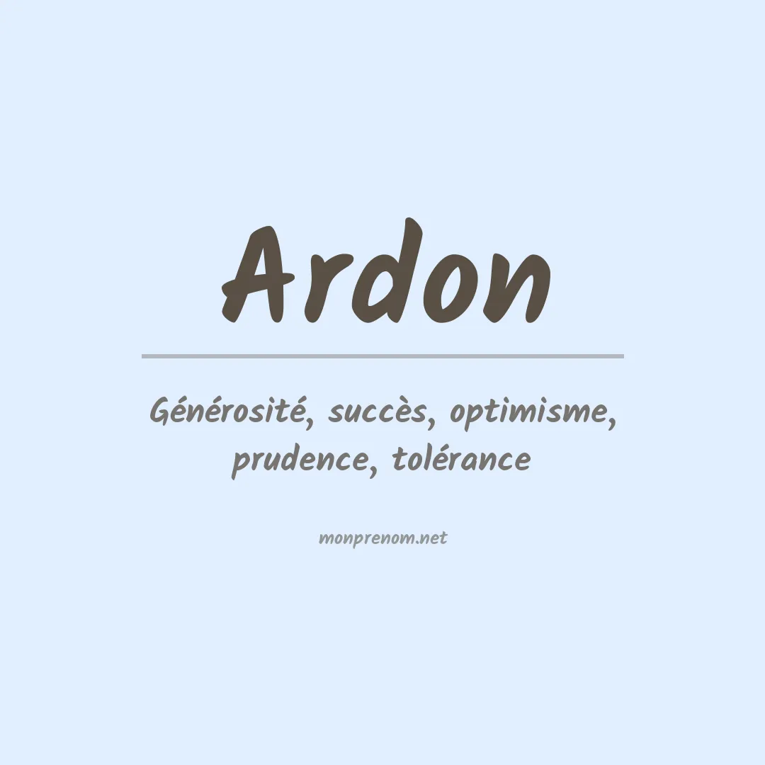 Prénom Ardon