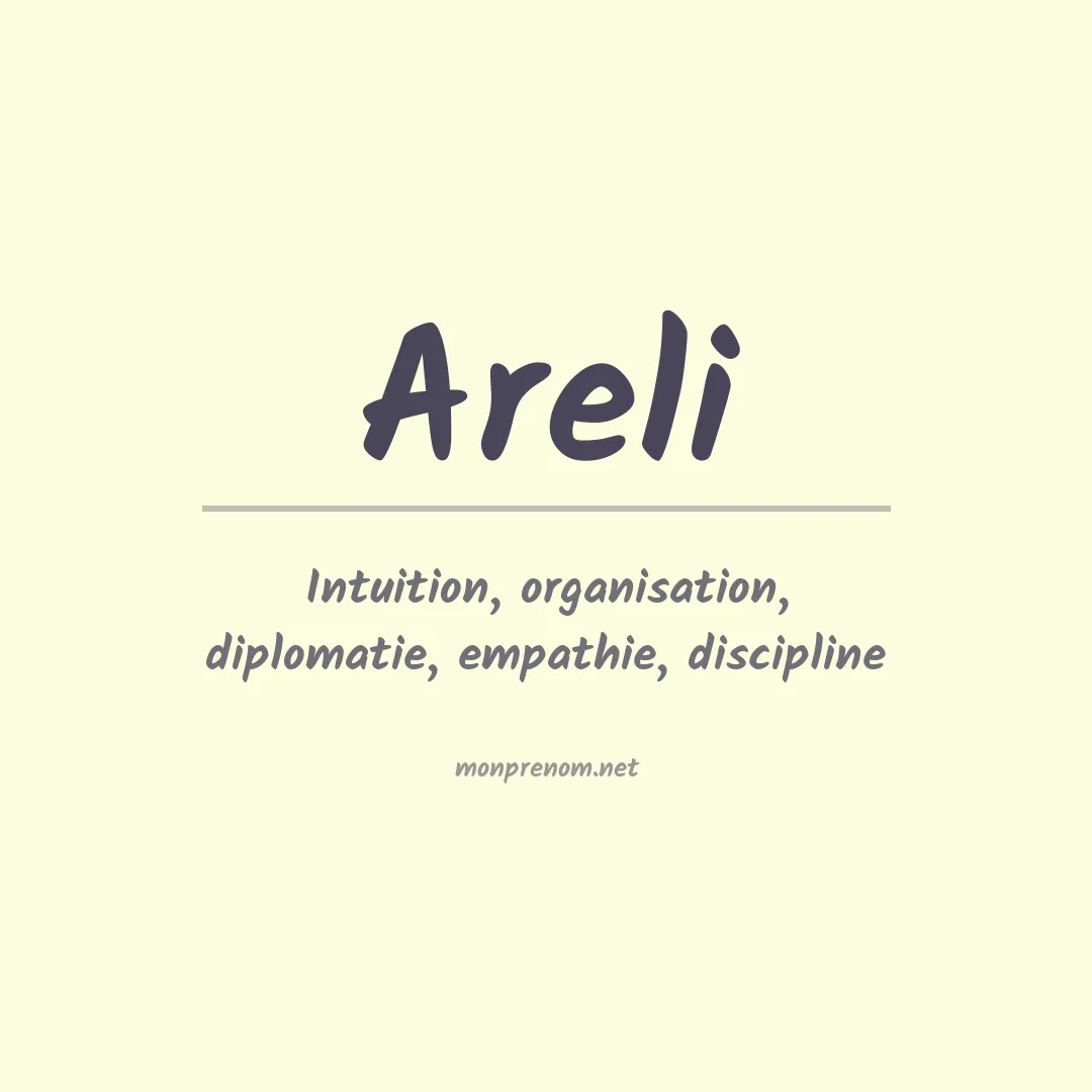 Prénom Areli