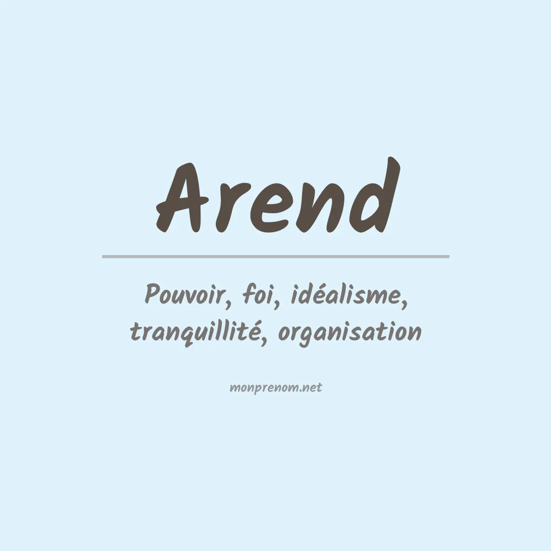 Prénom Arend