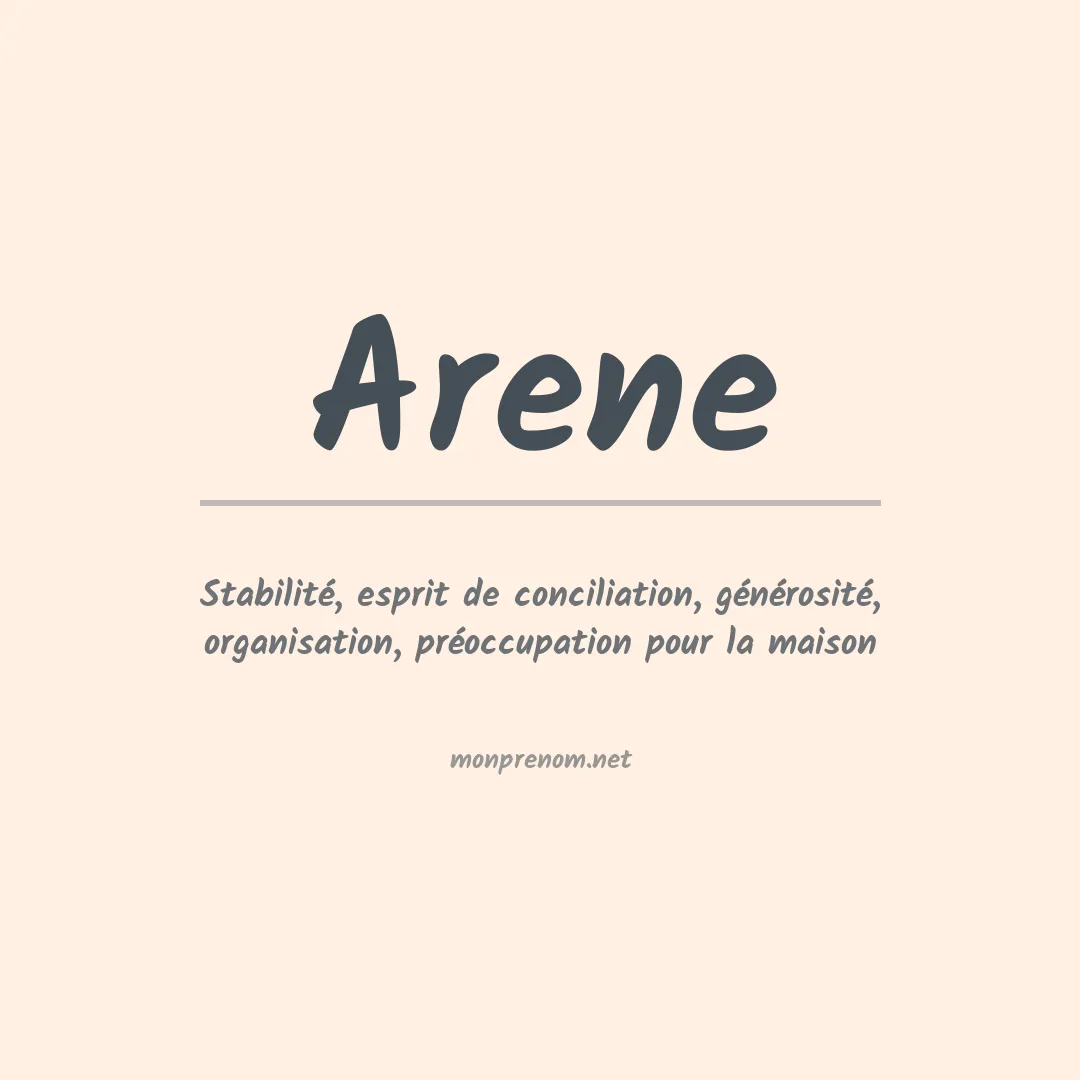 Signification du prénom Arene