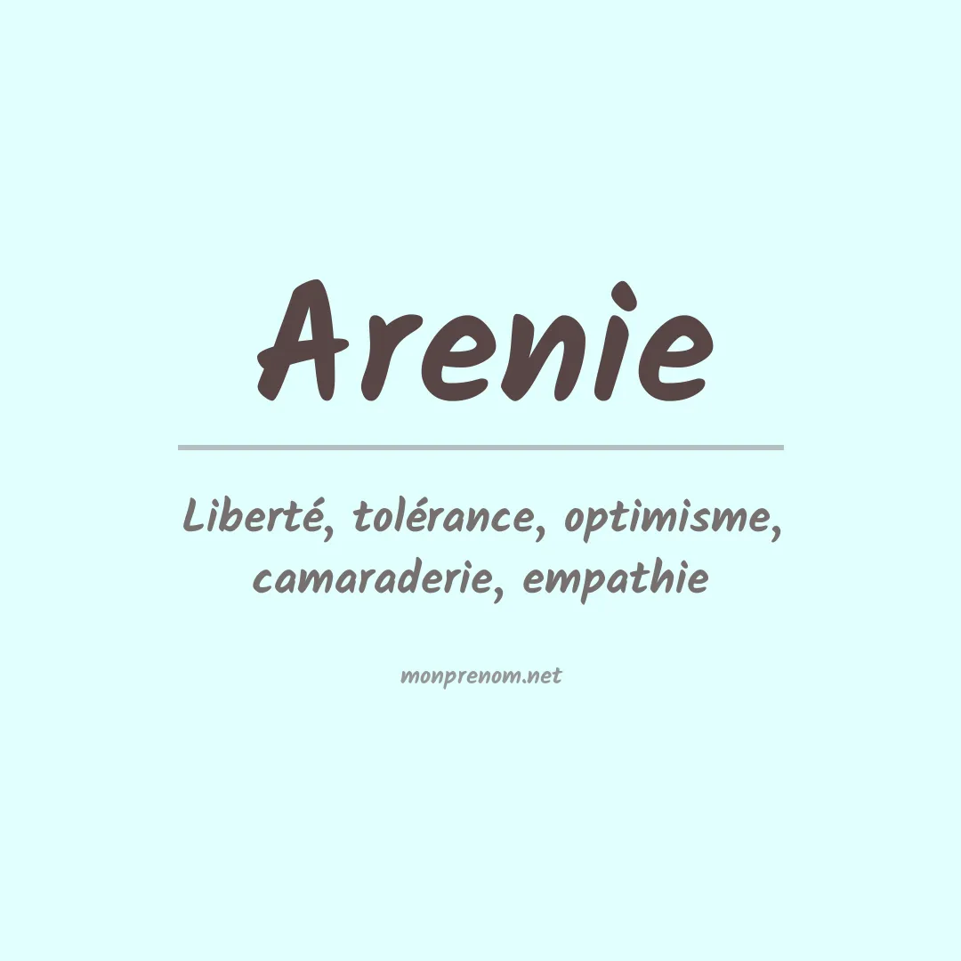 Signification du prénom Arenie
