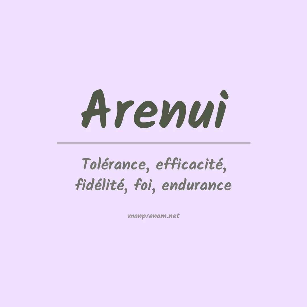 Signification du prénom Arenui