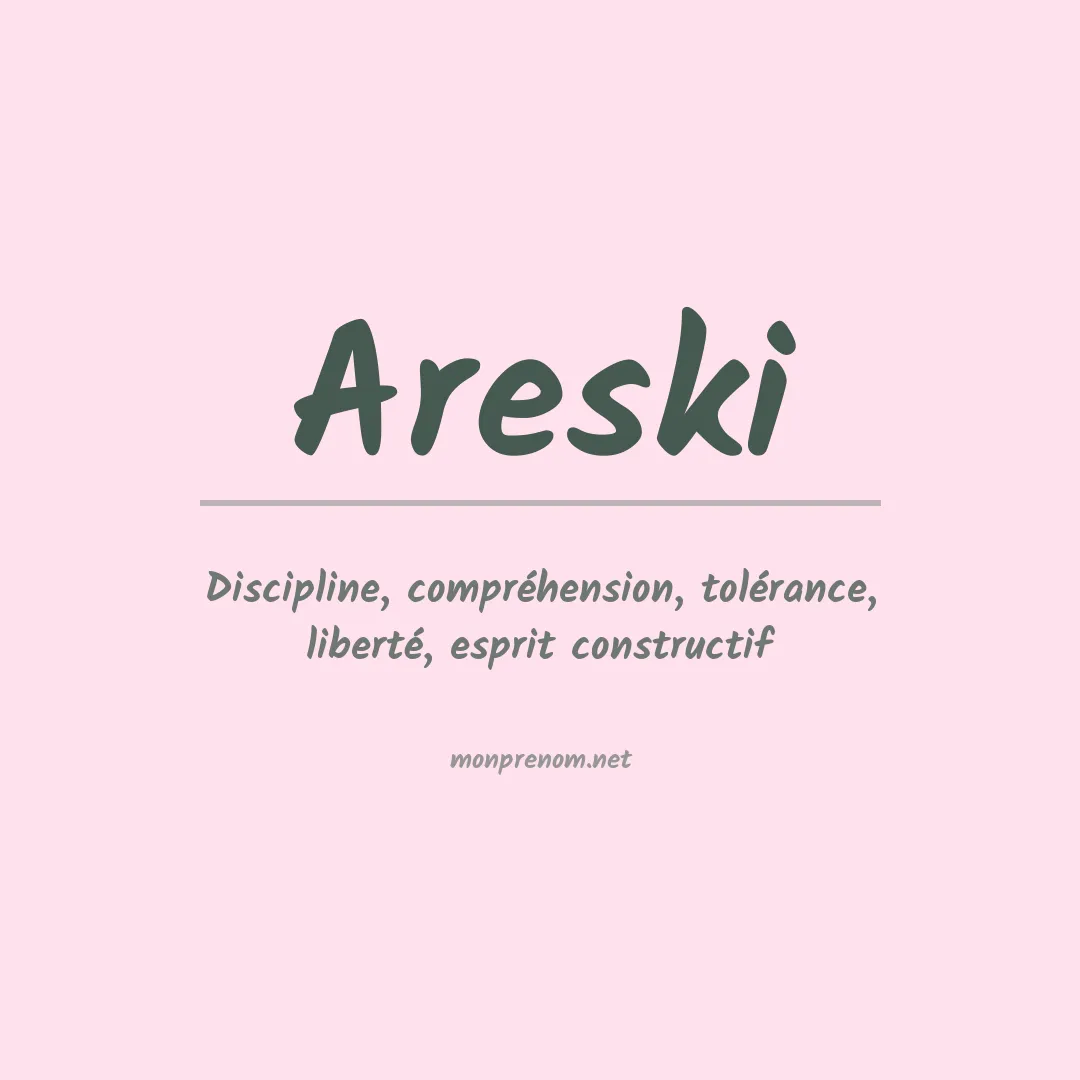 Signification du prénom Areski