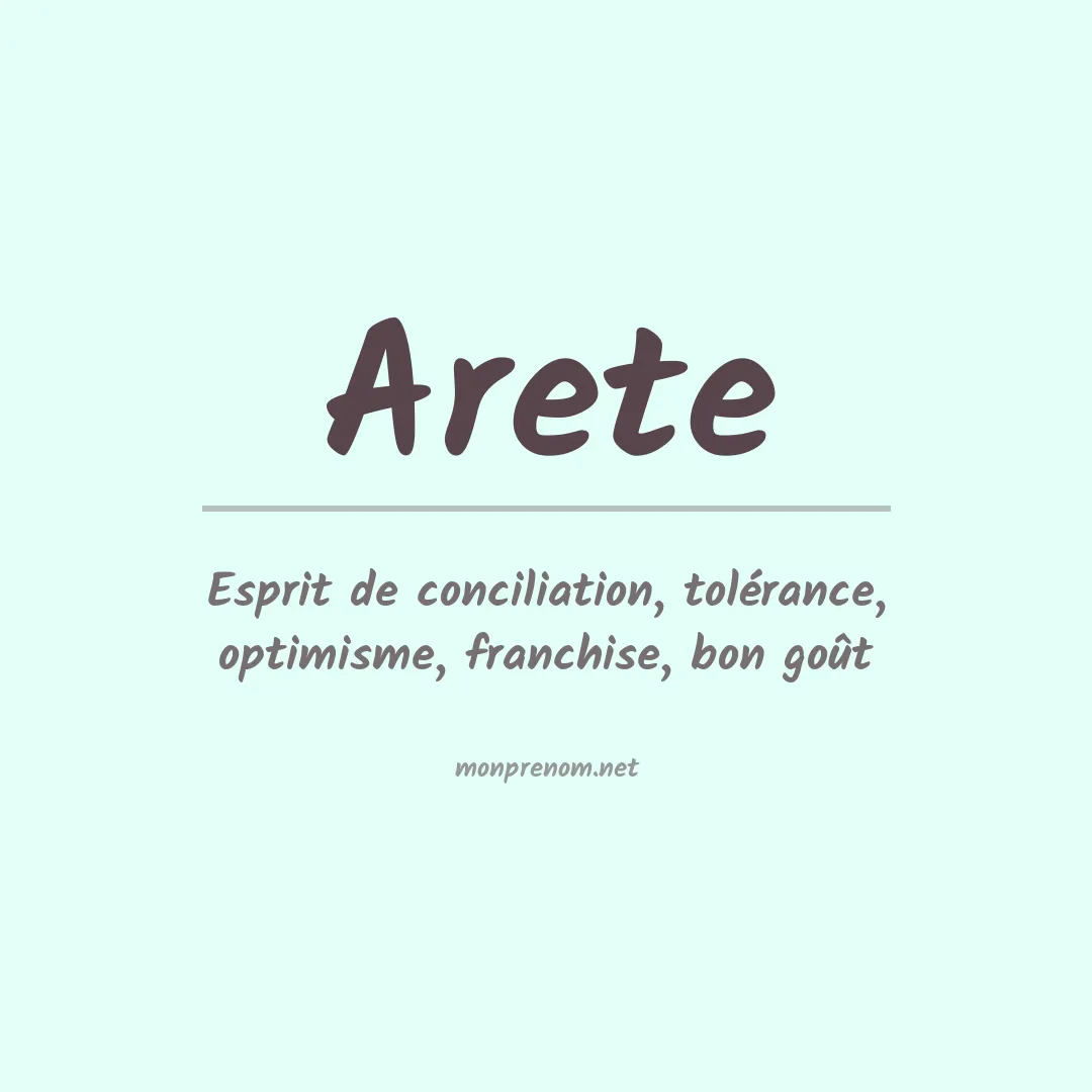 Signification du prénom Arete