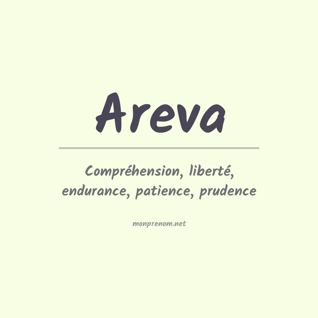 Signification du prénom Areva