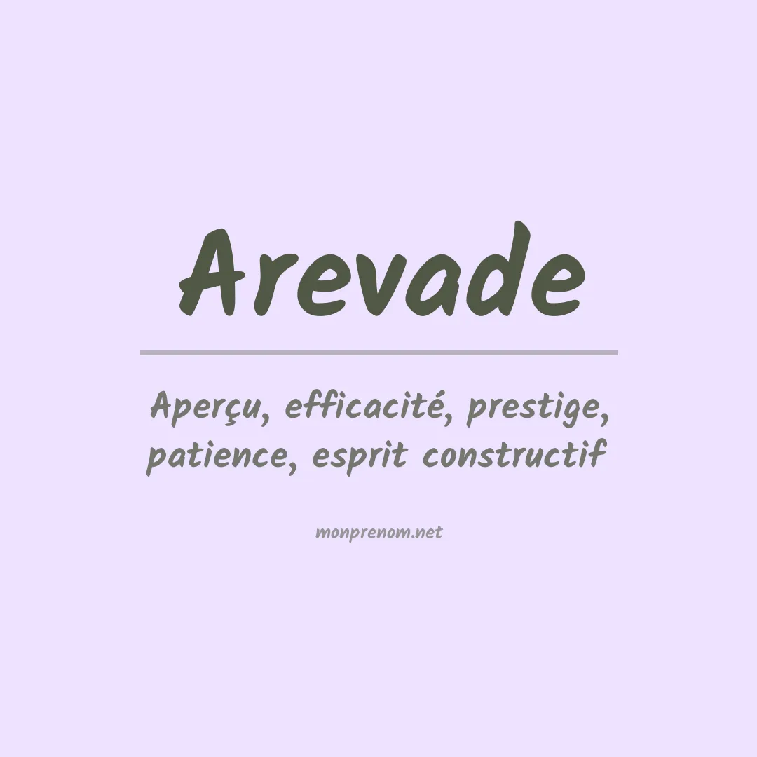 Signification du prénom Arevade