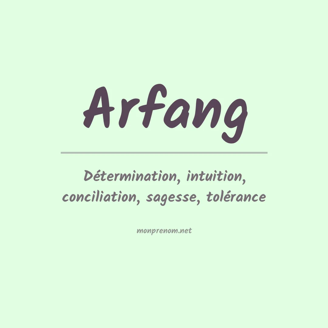 Prénom Arfang