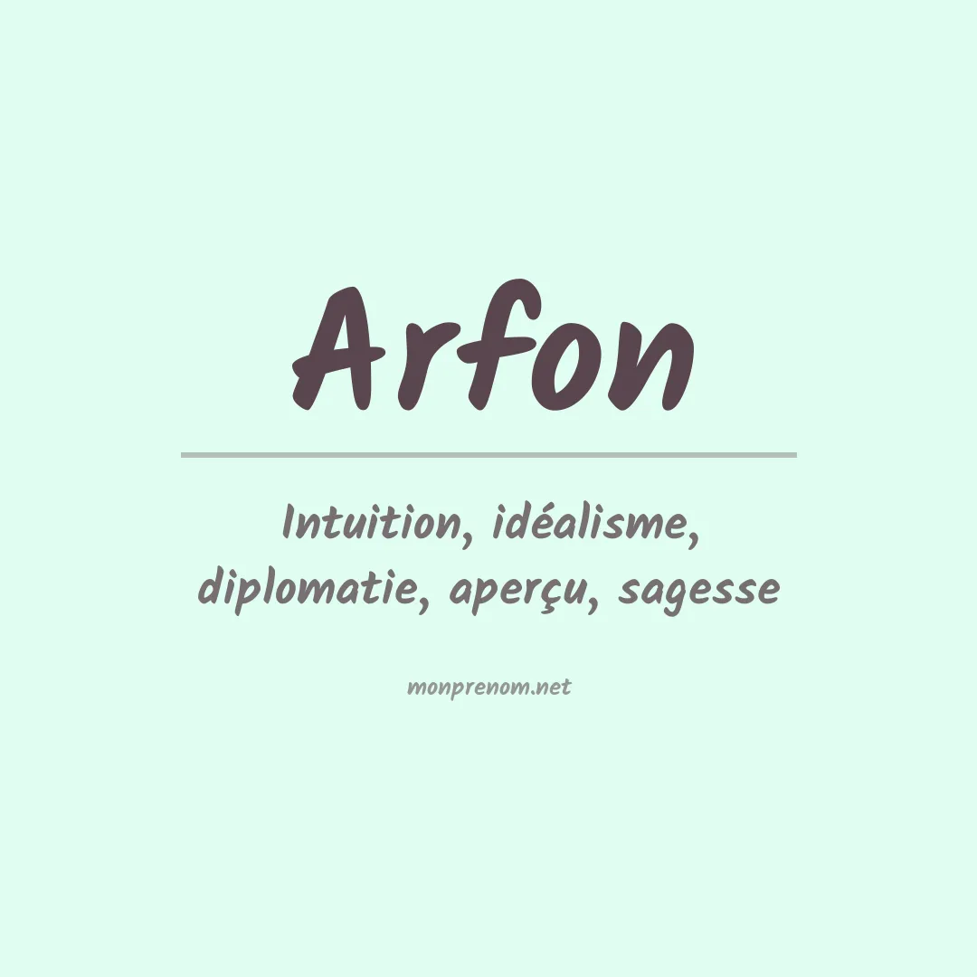 Signification du prénom Arfon