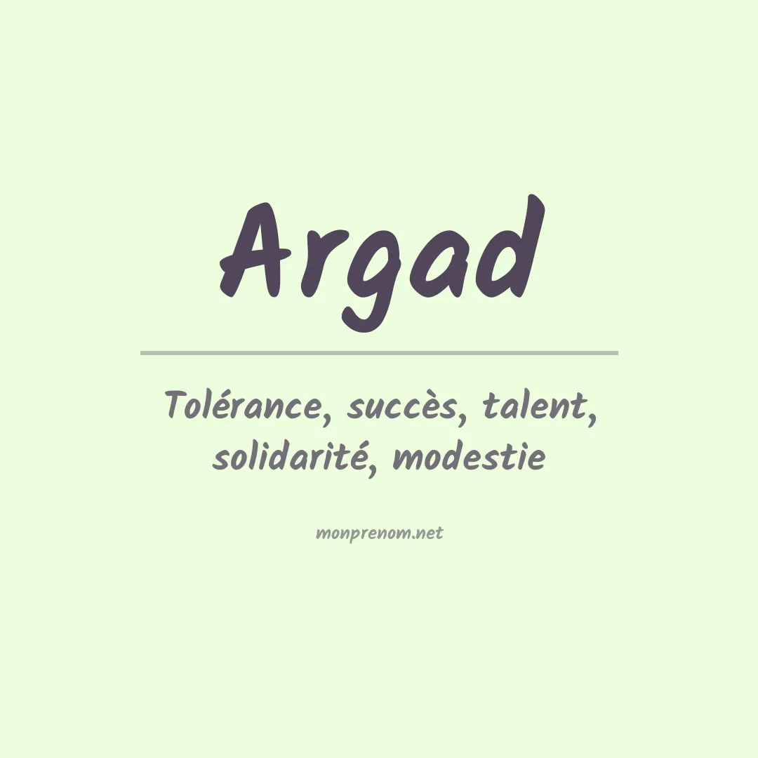 Signification du prénom Argad