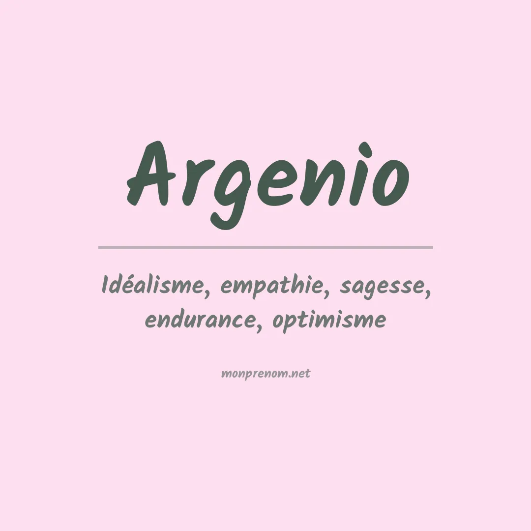 Prénom Argenio