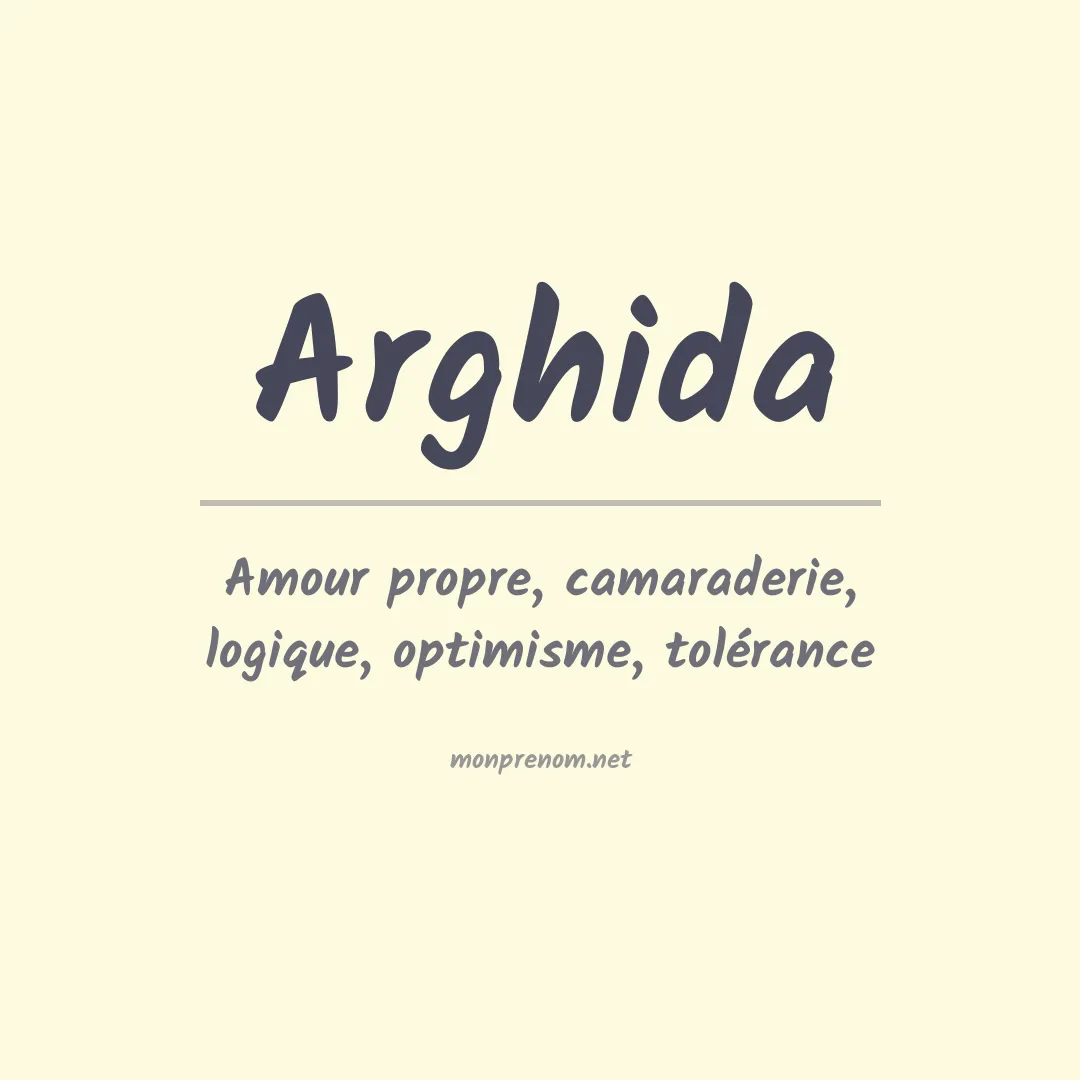 Signification du prénom Arghida