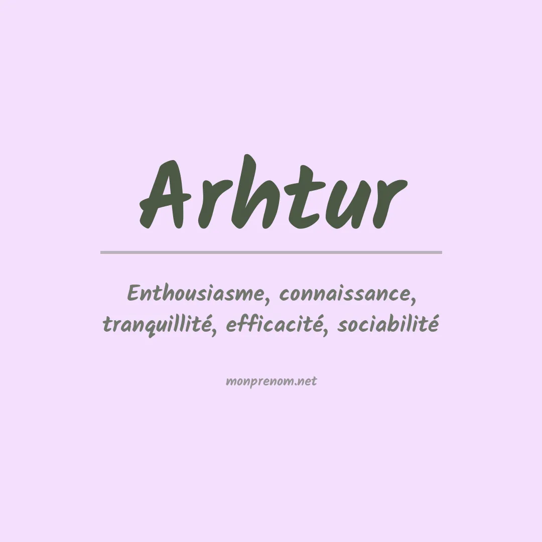 Prénom Arhtur